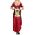 Egypt Flag Emblem Summer Maxi Dress with Red Black Bold Spirit