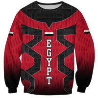 Egypt Flag Emblem Sweatshirt with Red Black Bold Spirit