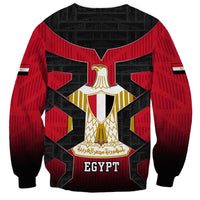 Egypt Flag Emblem Sweatshirt with Red Black Bold Spirit