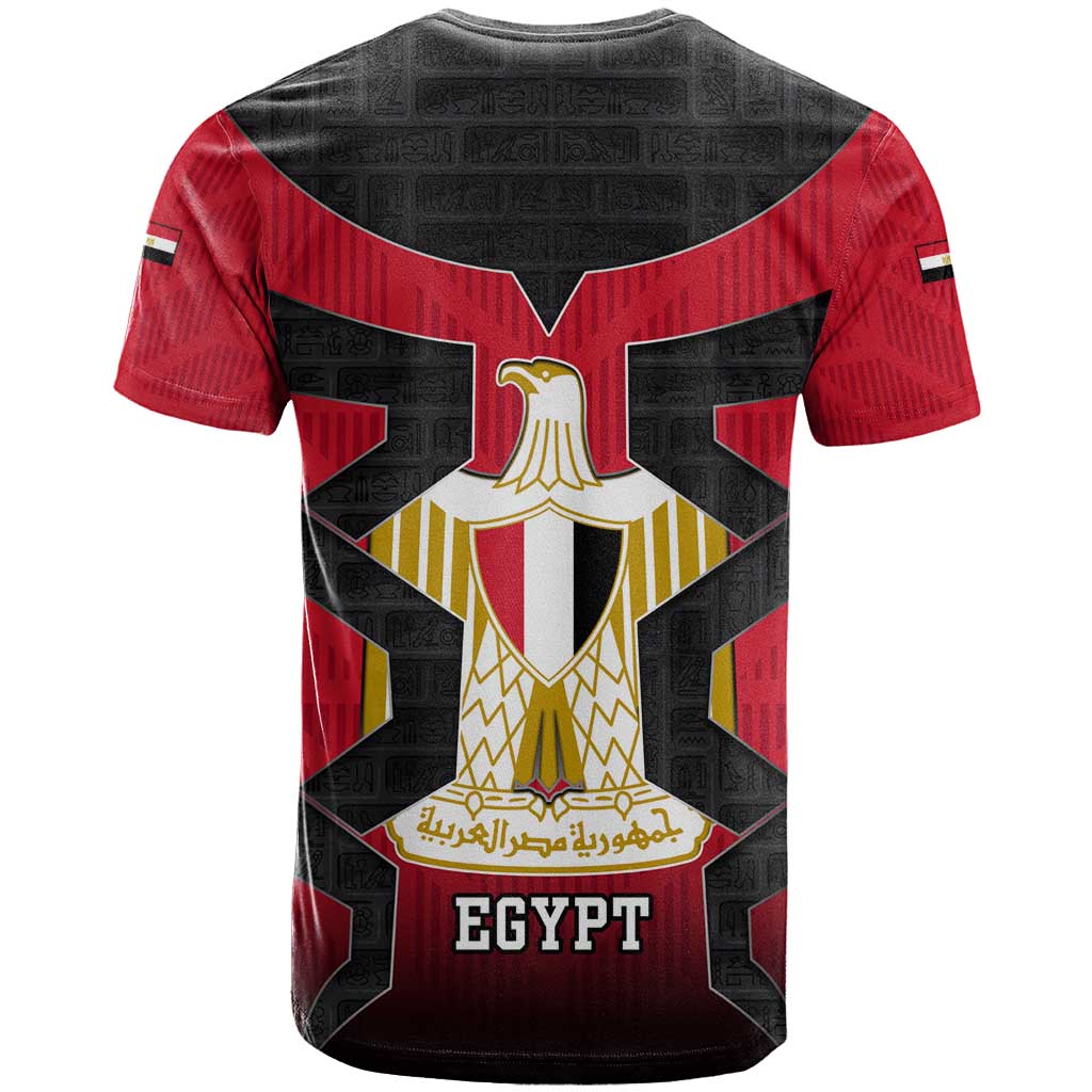 Egypt Flag Emblem T Shirt with Red Black Bold Spirit