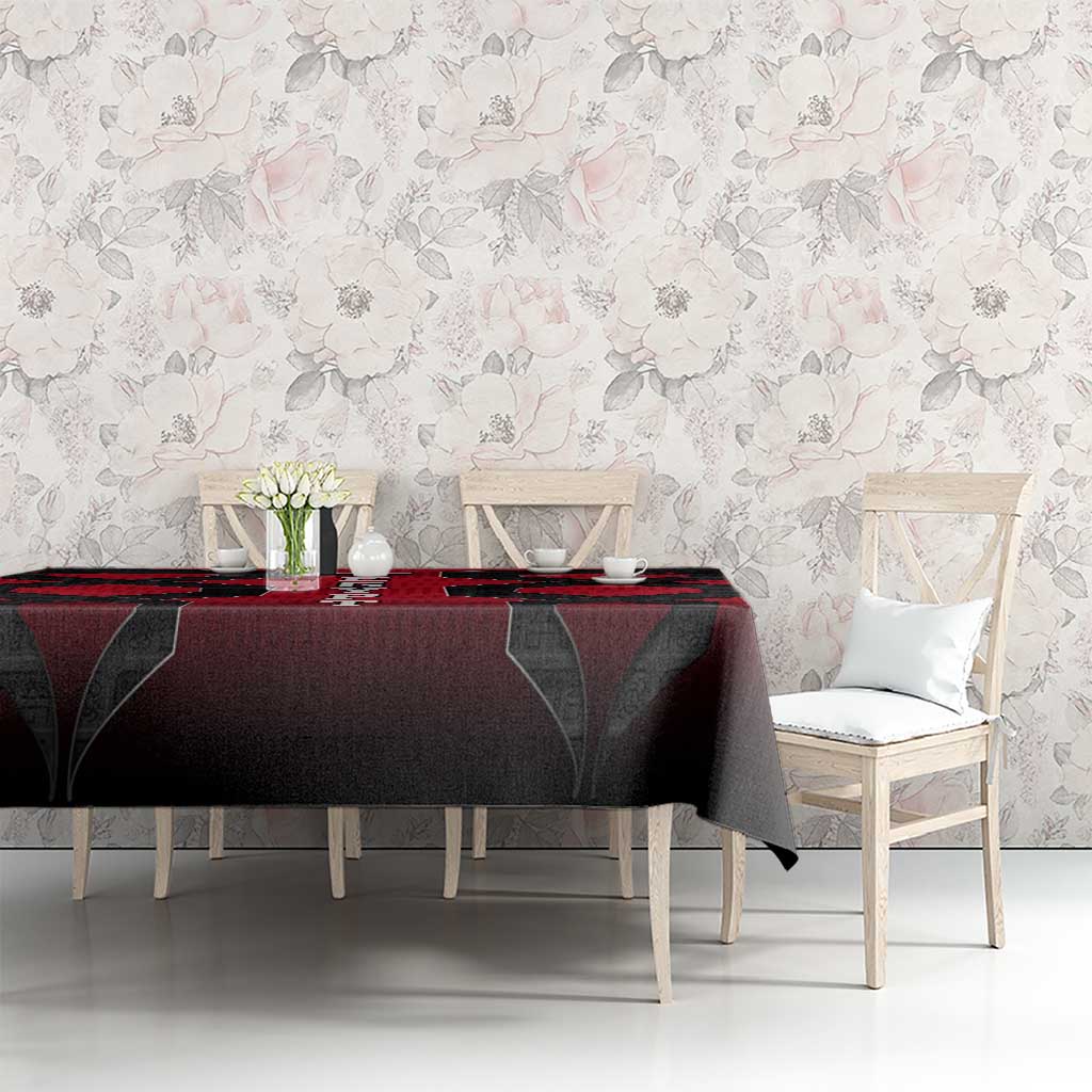 Egypt Flag Emblem Tablecloth with Red Black Bold Spirit