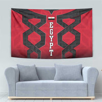 Egypt Flag Emblem Tapestry with Red Black Bold Spirit