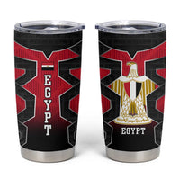 Egypt Flag Emblem Tumbler Cup with Red Black Bold Spirit