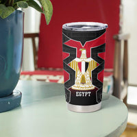 Egypt Flag Emblem Tumbler Cup with Red Black Bold Spirit