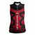 Egypt Flag Emblem Women Sleeveless Polo Shirt with Red Black Bold Spirit