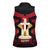 Egypt Flag Emblem Women Sleeveless Polo Shirt with Red Black Bold Spirit