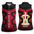 Egypt Flag Emblem Women Sleeveless Polo Shirt with Red Black Bold Spirit