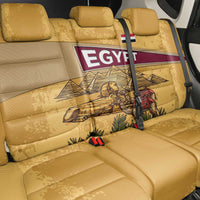 Egyptian Pyramids and Anubis Back Car Seat Cover with Camel Caravan Desert