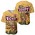 Egyptian Pyramids and Anubis Baseball Jersey with Camel Caravan Desert