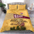 Egyptian Pyramids and Anubis Bedding Set with Camel Caravan Desert