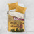 Egyptian Pyramids and Anubis Bedding Set with Camel Caravan Desert
