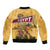 Egyptian Pyramids and Anubis Bomber Jacket with Camel Caravan Desert