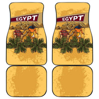 Egyptian Pyramids and Anubis Car Mats with Camel Caravan Desert