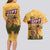 Egyptian Pyramids and Anubis Couples Matching Long Sleeve Bodycon Dress and Hawaiian Shirt with Camel Caravan Desert