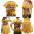 Egyptian Pyramids and Anubis Family Matching Mermaid Dress and Hawaiian Shirt with Camel Caravan Desert