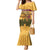 Egyptian Pyramids and Anubis Family Matching Mermaid Dress and Hawaiian Shirt with Camel Caravan Desert