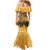 Egyptian Pyramids and Anubis Family Matching Mermaid Dress and Hawaiian Shirt with Camel Caravan Desert