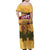 Egyptian Pyramids and Anubis Family Matching Off Shoulder Maxi Dress and Hawaiian Shirt with Camel Caravan Desert