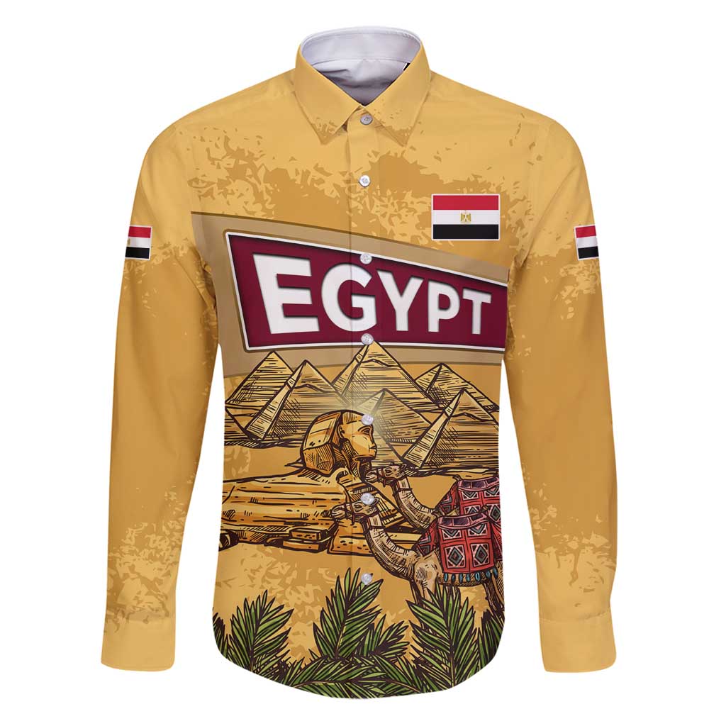Egyptian Pyramids and Anubis Family Matching Puletasi and Hawaiian Shirt with Camel Caravan Desert