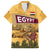 Egyptian Pyramids and Anubis Family Matching Short Sleeve Bodycon Dress and Hawaiian Shirt with Camel Caravan Desert
