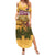 Egyptian Pyramids and Anubis Family Matching Summer Maxi Dress and Hawaiian Shirt with Camel Caravan Desert