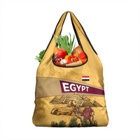 Egyptian Pyramids and Anubis Grocery Bag with Camel Caravan Desert