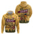 Egyptian Pyramids and Anubis Hoodie with Camel Caravan Desert