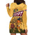 Egyptian Pyramids and Anubis Hoodie Dress with Camel Caravan Desert