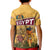 Egyptian Pyramids and Anubis Kid Polo Shirt with Camel Caravan Desert