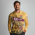Egyptian Pyramids and Anubis Long Sleeve Polo Shirt with Camel Caravan Desert