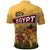 Egyptian Pyramids and Anubis Polo Shirt with Camel Caravan Desert