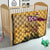 Egyptian Pyramids and Anubis Quilt with Camel Caravan Desert