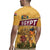 Egyptian Pyramids and Anubis Rugby Jersey with Camel Caravan Desert