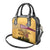 Egyptian Pyramids and Anubis Shoulder Handbag with Camel Caravan Desert