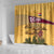 Egyptian Pyramids and Anubis Shower Curtain with Camel Caravan Desert