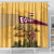 Egyptian Pyramids and Anubis Shower Curtain with Camel Caravan Desert