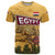 Egyptian Pyramids and Anubis T Shirt with Camel Caravan Desert