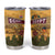 Egyptian Pyramids and Anubis Tumbler Cup with Camel Caravan Desert
