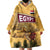 Egyptian Pyramids and Anubis Wearable Blanket Hoodie with Camel Caravan Desert