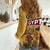 Egyptian Pyramids and Anubis Women Casual Shirt with Camel Caravan Desert
