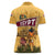 Egyptian Pyramids and Anubis Women Polo Shirt with Camel Caravan Desert