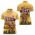 Egyptian Pyramids and Anubis Women Polo Shirt with Camel Caravan Desert