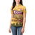 Egyptian Pyramids and Anubis Women Polo Shirt with Camel Caravan Desert