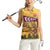 Egyptian Pyramids and Anubis Women Sleeveless Polo Shirt with Camel Caravan Desert