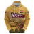 Egyptian Pyramids and Anubis Zip Hoodie with Camel Caravan Desert