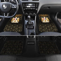 Pharaoh King Tut Egypt Car Mats with Hieroglyphic Gold Pattern