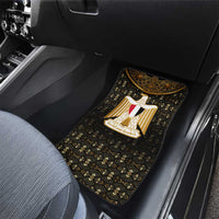 Pharaoh King Tut Egypt Car Mats with Hieroglyphic Gold Pattern