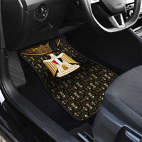 Pharaoh King Tut Egypt Car Mats with Hieroglyphic Gold Pattern