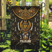 Pharaoh King Tut Egypt Garden Flag with Hieroglyphic Gold Pattern