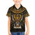 Pharaoh King Tut Egypt Hawaiian Shirt with Hieroglyphic Gold Pattern